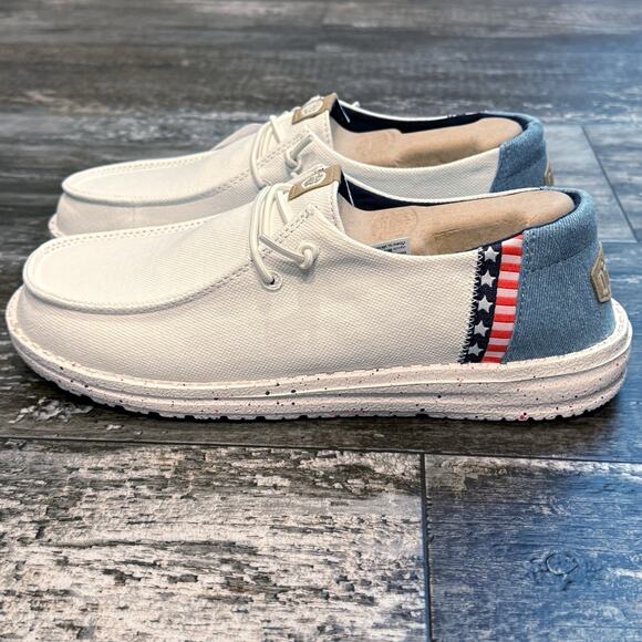 Hey Dude Wendy Americana Splatter Slip On Shoes Size 8 USA Flag Patriotic‎ NEW - Picture 9 of 10